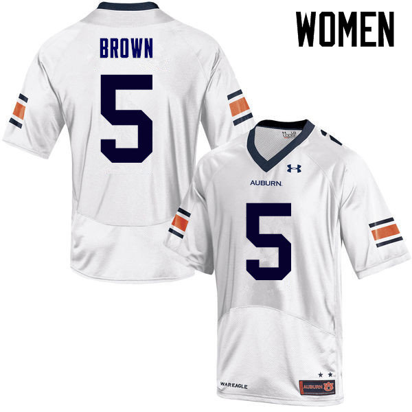 Women's Auburn Tigers #5 Derrick Brown White College Stitched Football Jersey